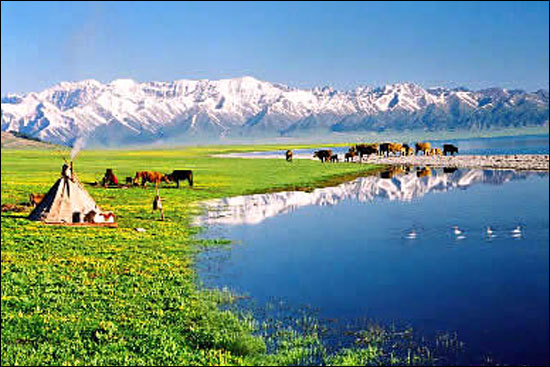 Sayram Lake,Xinjiang