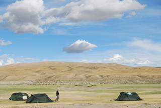 Camp by Lake Manasarovar,West Tibet
