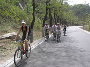 Biking to the Fragrant Hill in Beijing,China