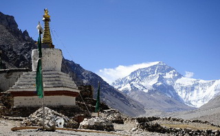 Mt.Everest from Rongbuk Monastery,Tibet