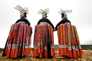 Miao People in traditional dressing,Guizhou