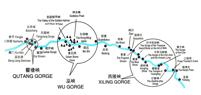 Yangtze Three Gorges  Map