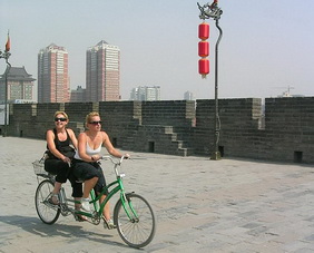 Cycling on Xian Ancient City Wall