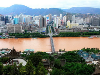 Lanzhou City by the Yellow River